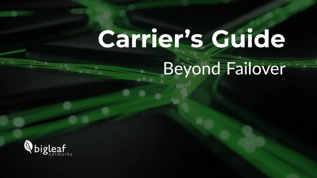 Carrier’s Guide Beyond Failover blog header with green digital network lines