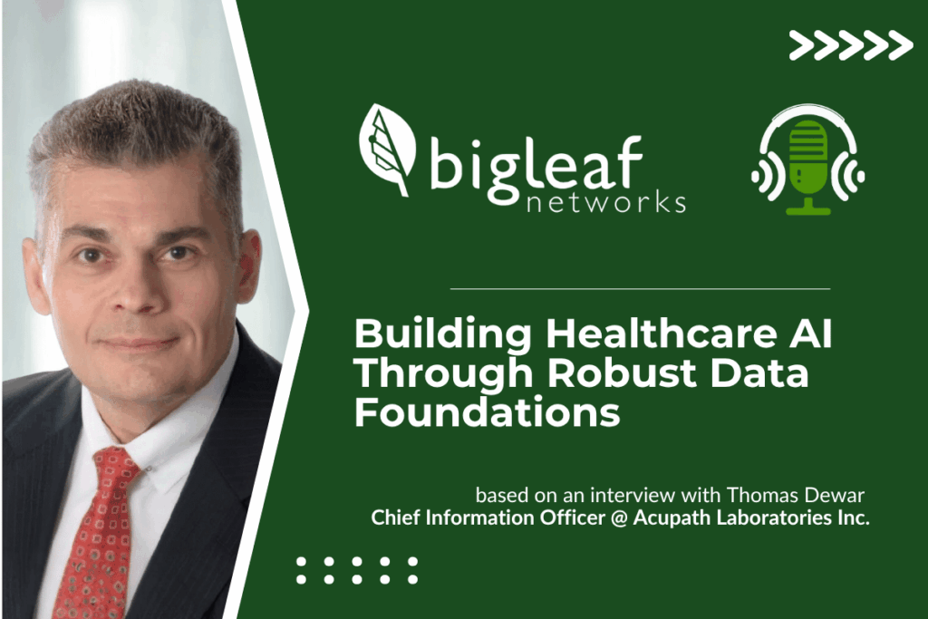Thomas Dewar CIO Acupath Laboratories discussing AI data foundations in healthcare