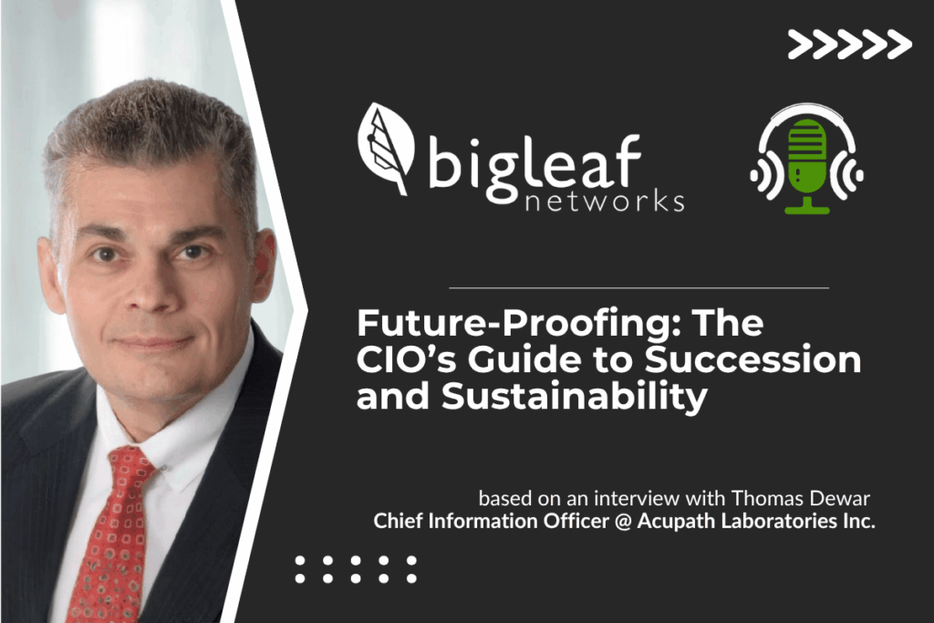 Thomas Dewar CIO Acupath Laboratories discussing IT succession planning and sustainability in technology leadership