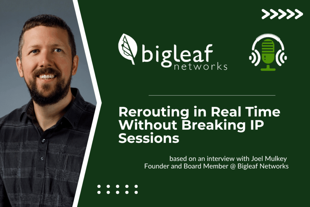 Joel Mulkey explains real-time network rerouting